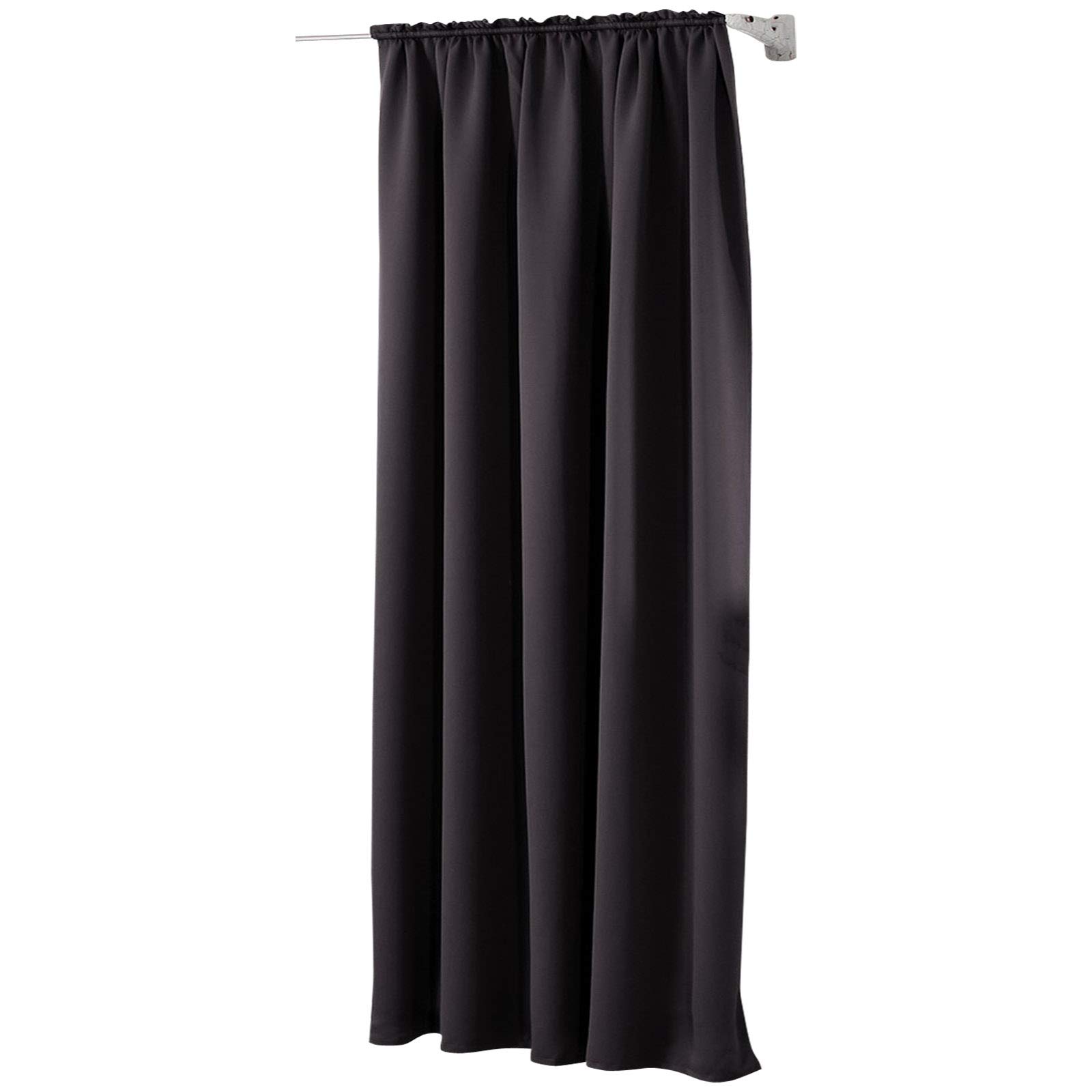 WOLTU Thermovorhang, Verdunklungsvorhang für Wohnzimmer Schlafzimmer, Blickdicht, mit Kräuselband für Schiene, 250g/m² Schwere Wärmeisolierende, 135 x 245 cm, Anthrazit