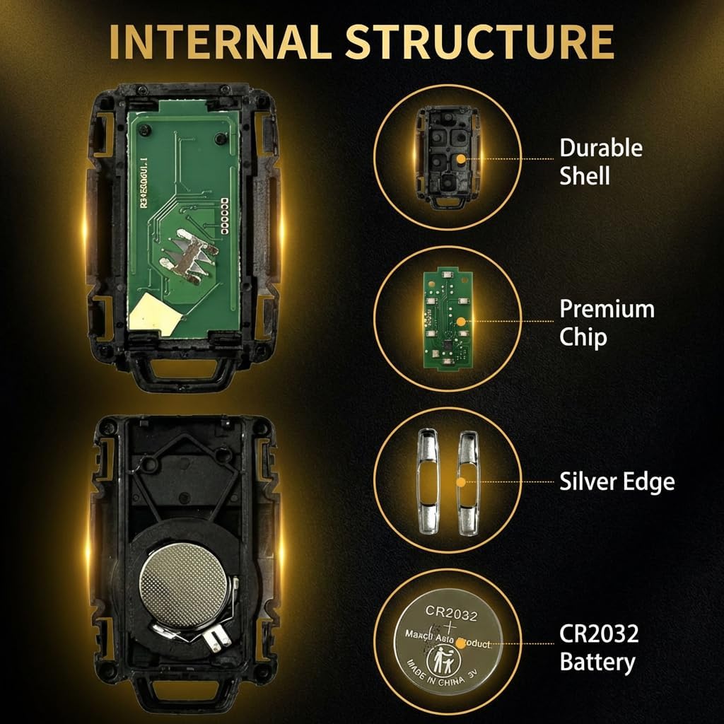 Key Fob Replacement Fits for GMC Sierra Chevy Silverado 1500 2500 3500 2500HD 3500HD 2014 2015 2016 2017 2018 2019 2020/ Canyon Colorado 2015-2021 M3N32337100 (Pack of 2)