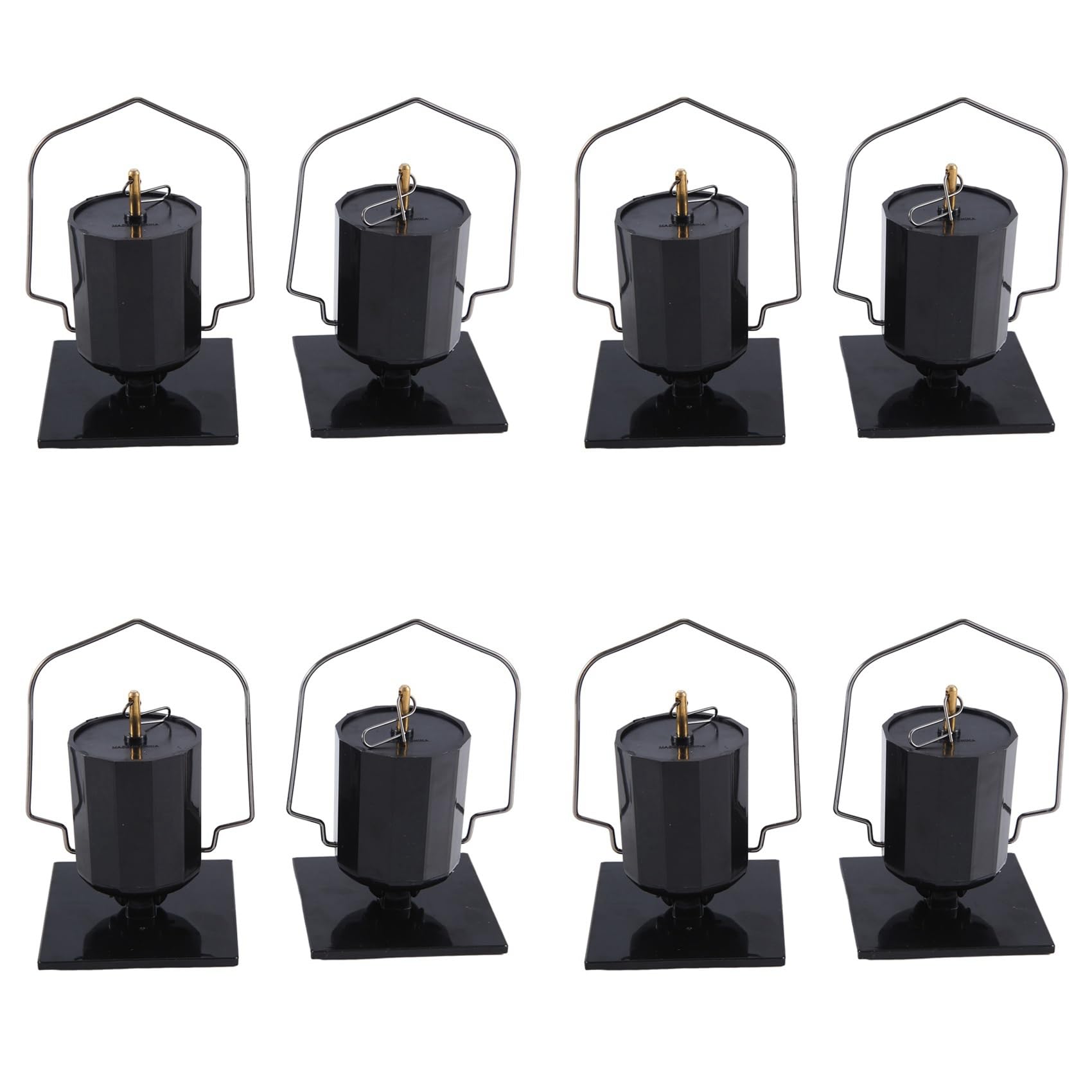 Aundhegrtt Black Solar Hanging Display Motor Rotating Small Motor Solar Wind Spinner Motor Multi-Purposes Rotatable Hook 8Pcs