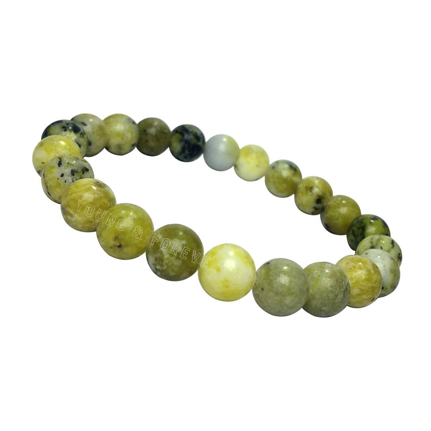 Young & Forever Gift Natural Reiki Feng-Shui Healing Crystal Gem Stone Bracelet for Men and Women