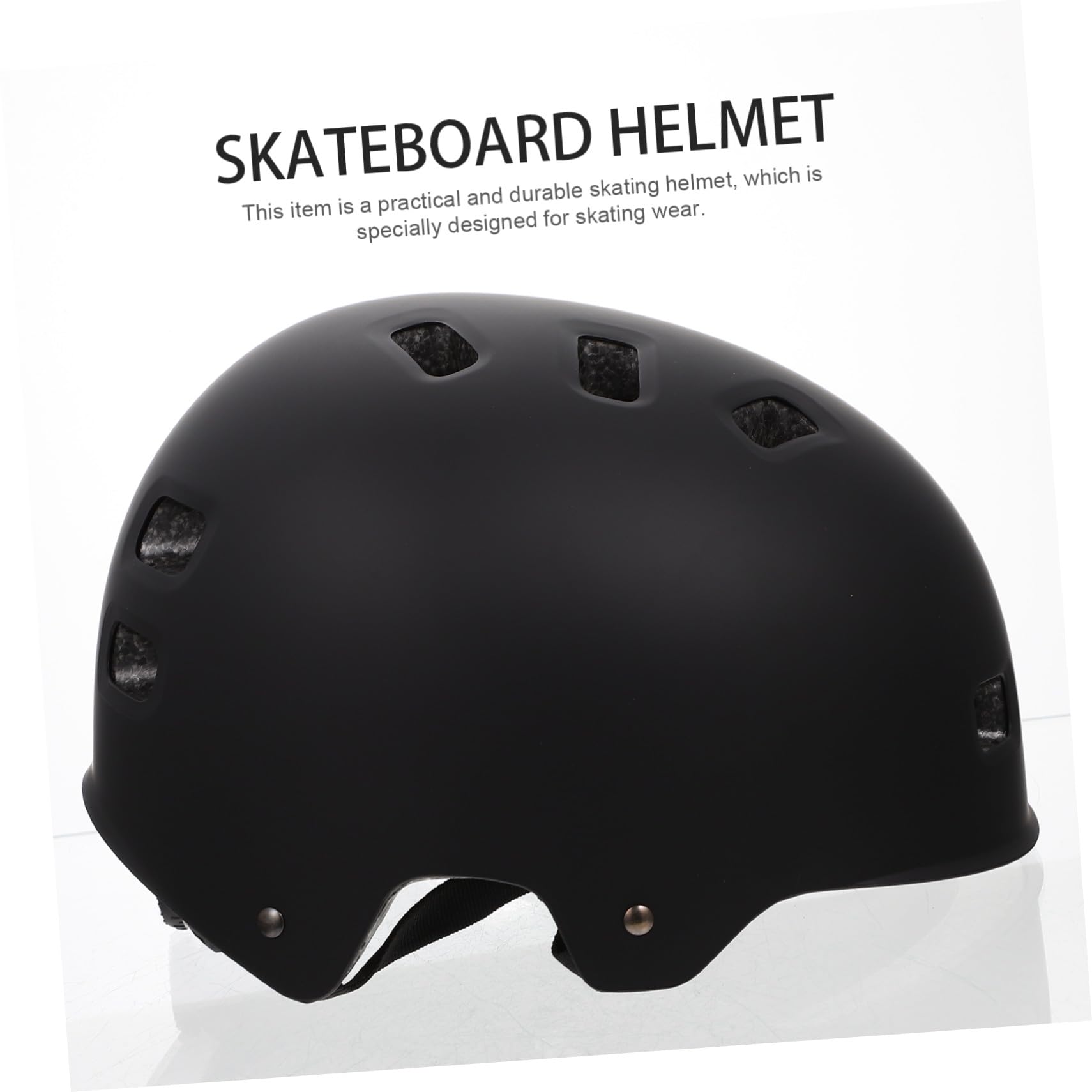 POPETPOP Casque de Skateboard Respirant Noir Taille M Casque de Protection Cyclisme Adulte Convient pour Roller Patin à roulettes et Trottinette Sportive