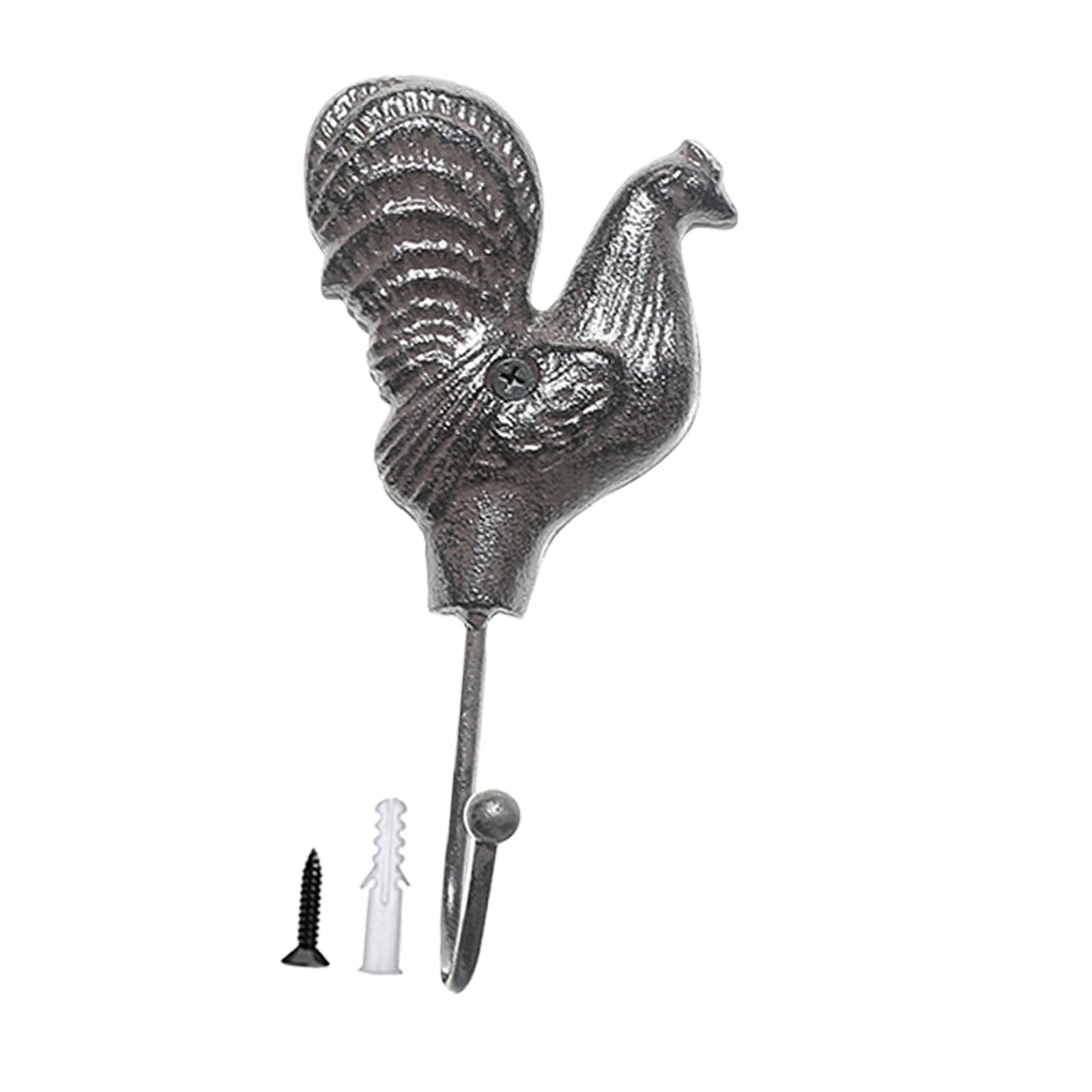 Yrohgkpn Hen Retro Iron Rooster/ Wall Hook For Home Decoration Chicken Shaped Hanger Practical Storage Solution Barn Door Accessory