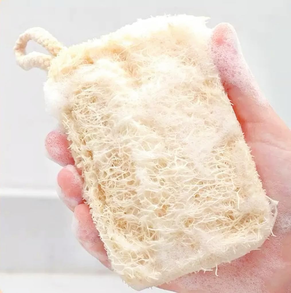 Natural Loofah Slices - 6 Pack Plant-Based Dish Scrubber Pads image 4