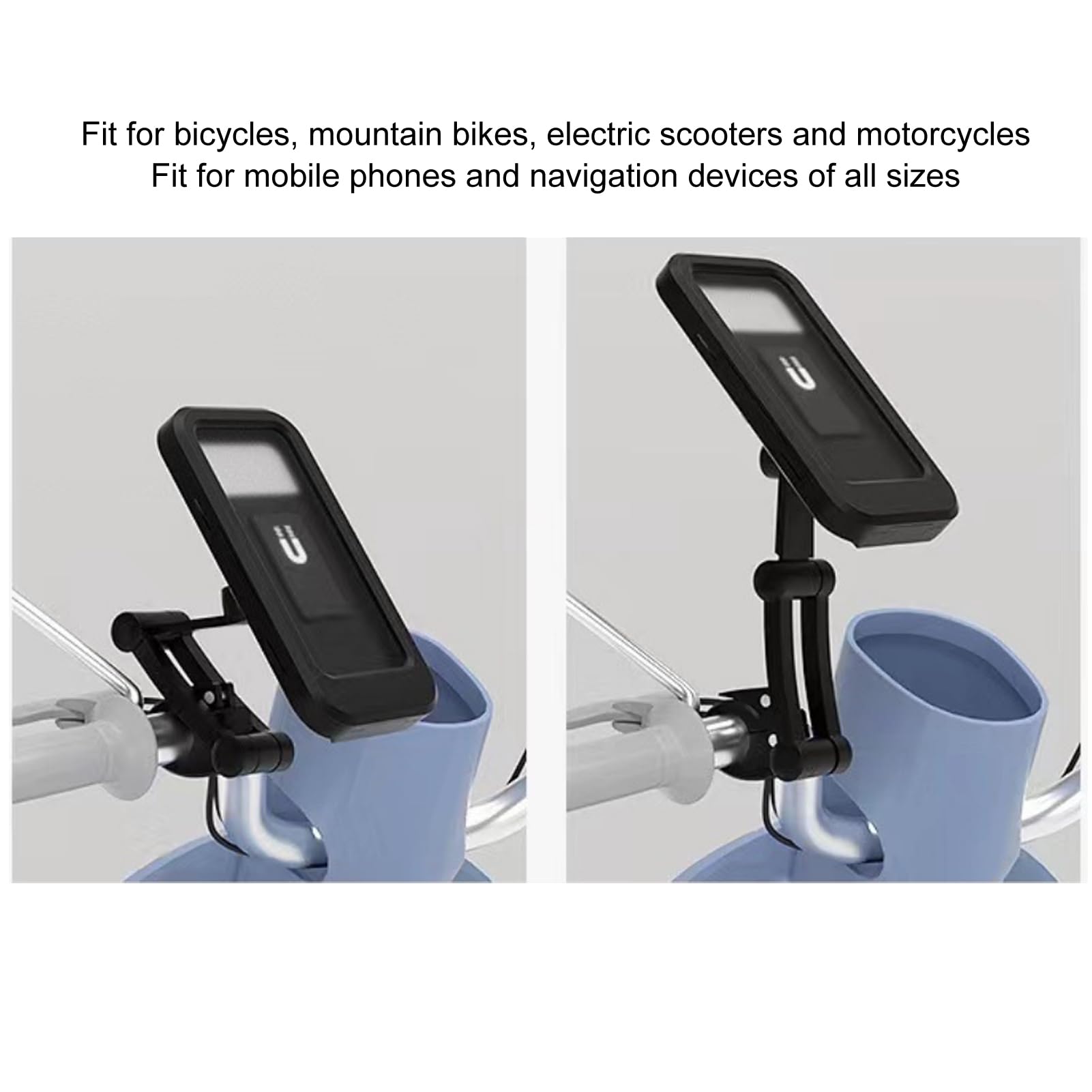 Uchwyt na Telefon Rowerowy, Uniwersalny Wodoodporny Uchwyt na Telefon do Hulajnogi Elektrycznej, Wielofunkcyjny Uchwyt na Telefon na kierownicę Motocykla do Wszystkich Telefonów