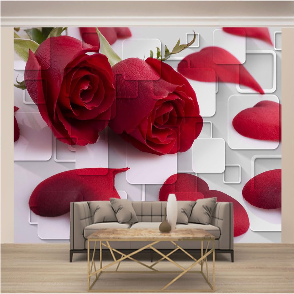 Poster Tableaux Muraux Panoramique Rose : Effet 3D et Pose Facile