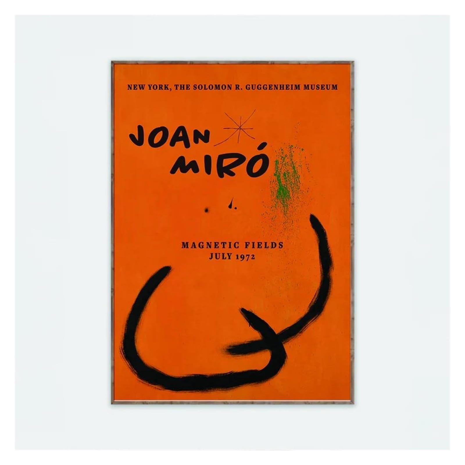 Cuadro sobre lienzo de Joan Miró con acabado artístico premium para sala de estar