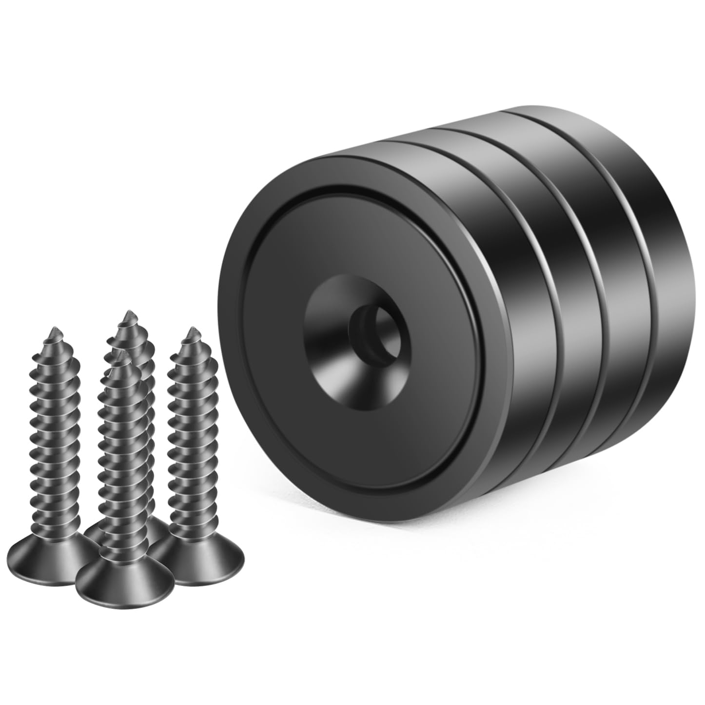 Neosmuk Magnets with Screws,22lbs+ Heavy Duty Rare Earth Neodymium Mounting Magnets with Holes, Countersunk Round Disc Industrial Magnets for Wall Mounting, 10 Pack — Amazon image 19