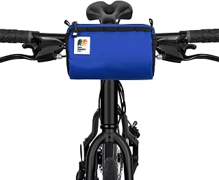 Oso Supply Co Handlebar Bike Bag – Water-Resistant Hard Shell with Quick-Access Zipper, Side Mesh Pockets, and Spacious Storage – Ideal for Cycling, Commuting, and Adventure Rides (Royal Blue)