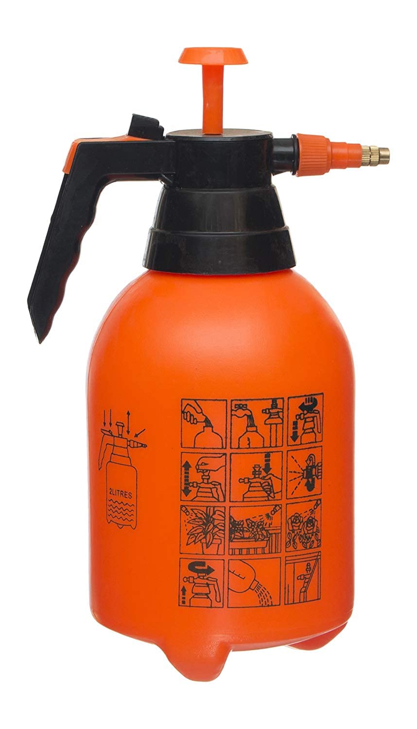 Sulfar Style 1023 Spray Bottle Pump Plant Water Pressure, 2 liter -Orange