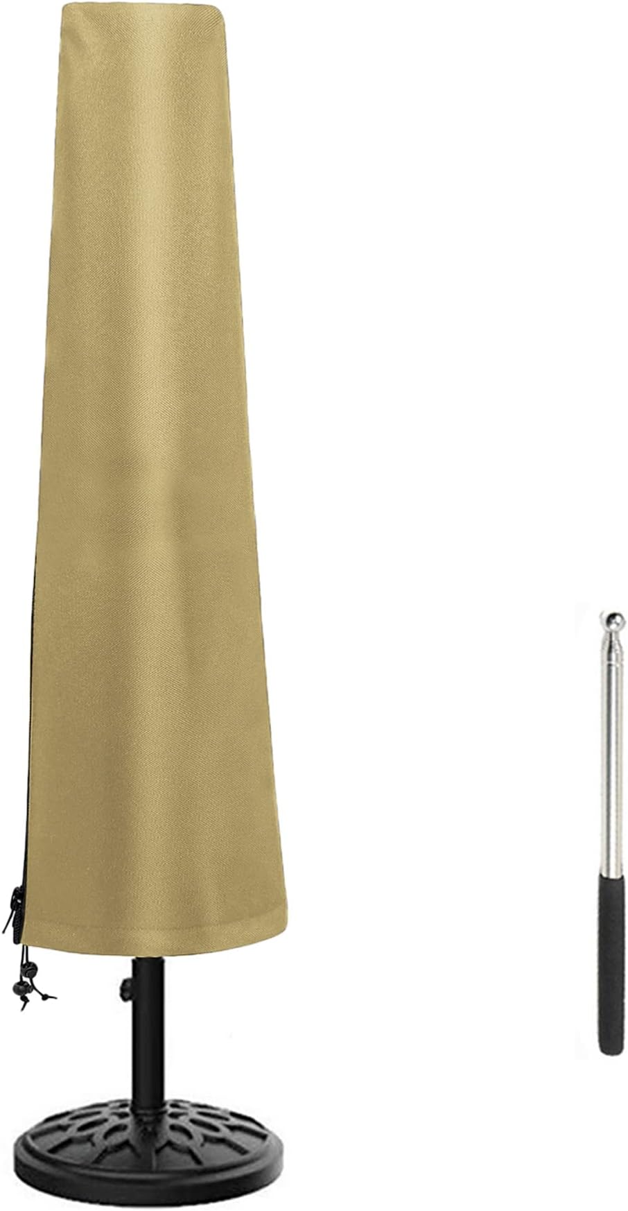 Patio Umbrella Cover 420D Waterproof Heavy Duty Fabric Market Parasol Umbrella Cover with Push for 7ft to 11ft Outdoor Umbrellas(74.8 inch, Beige)