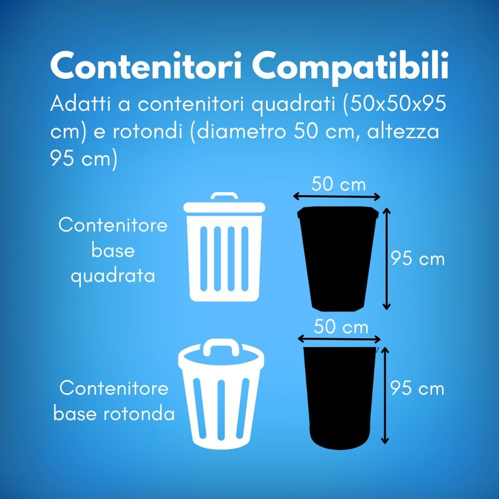GM 110 Sacchi Ambra Trasparenti Extra Resistenti Mis. 90x120, 150 LT, Gr.170 a sacco, Confezione da 20 Kg, Realizzati al 100% Materiale Riciclato (PE),X Ristrutturazioni Giardinaggio Rifiuti Vari