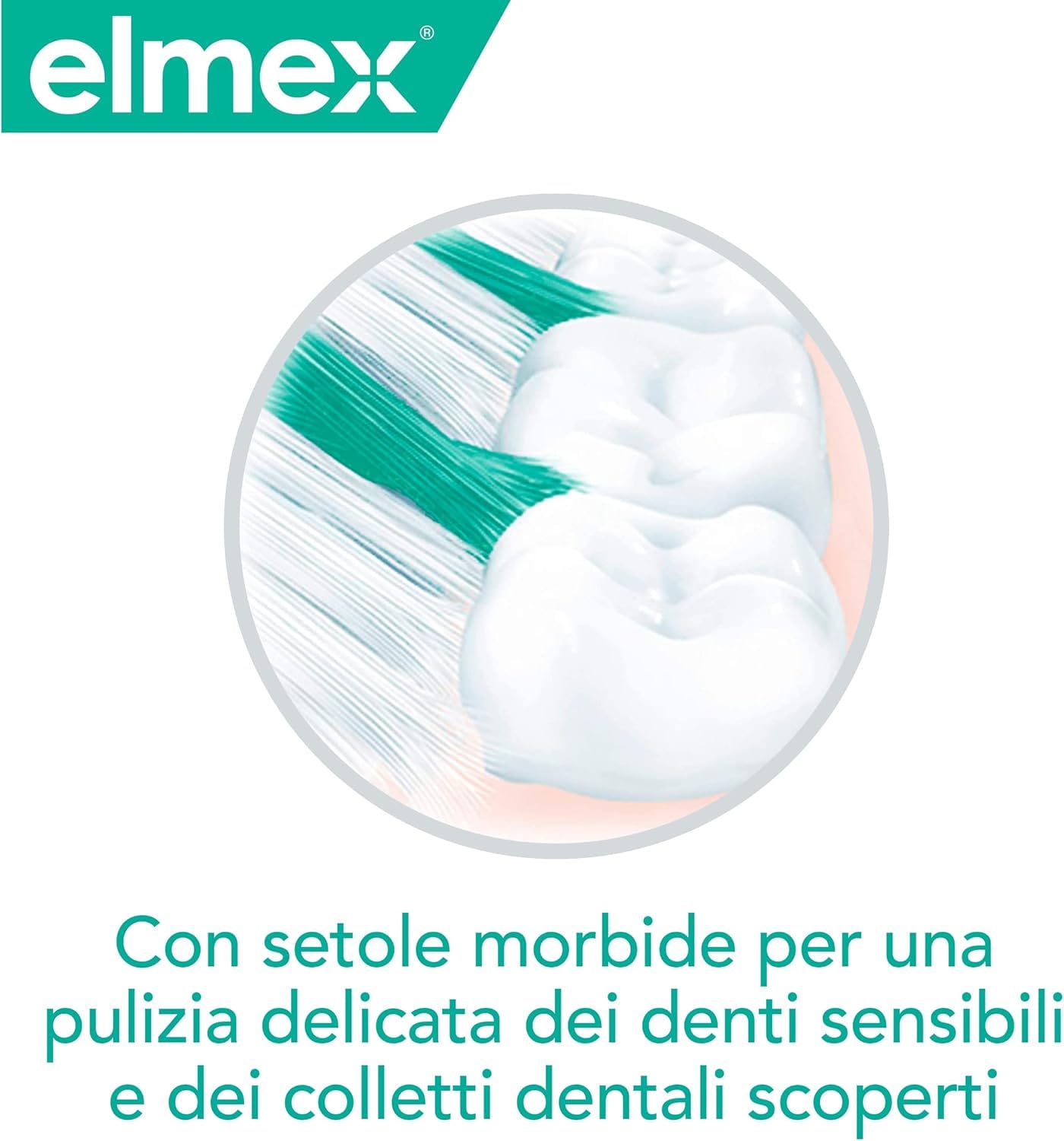 Elmex Spazzolino Sensitive per Denti Sensibili Setole Morbide Manico Ergonomico