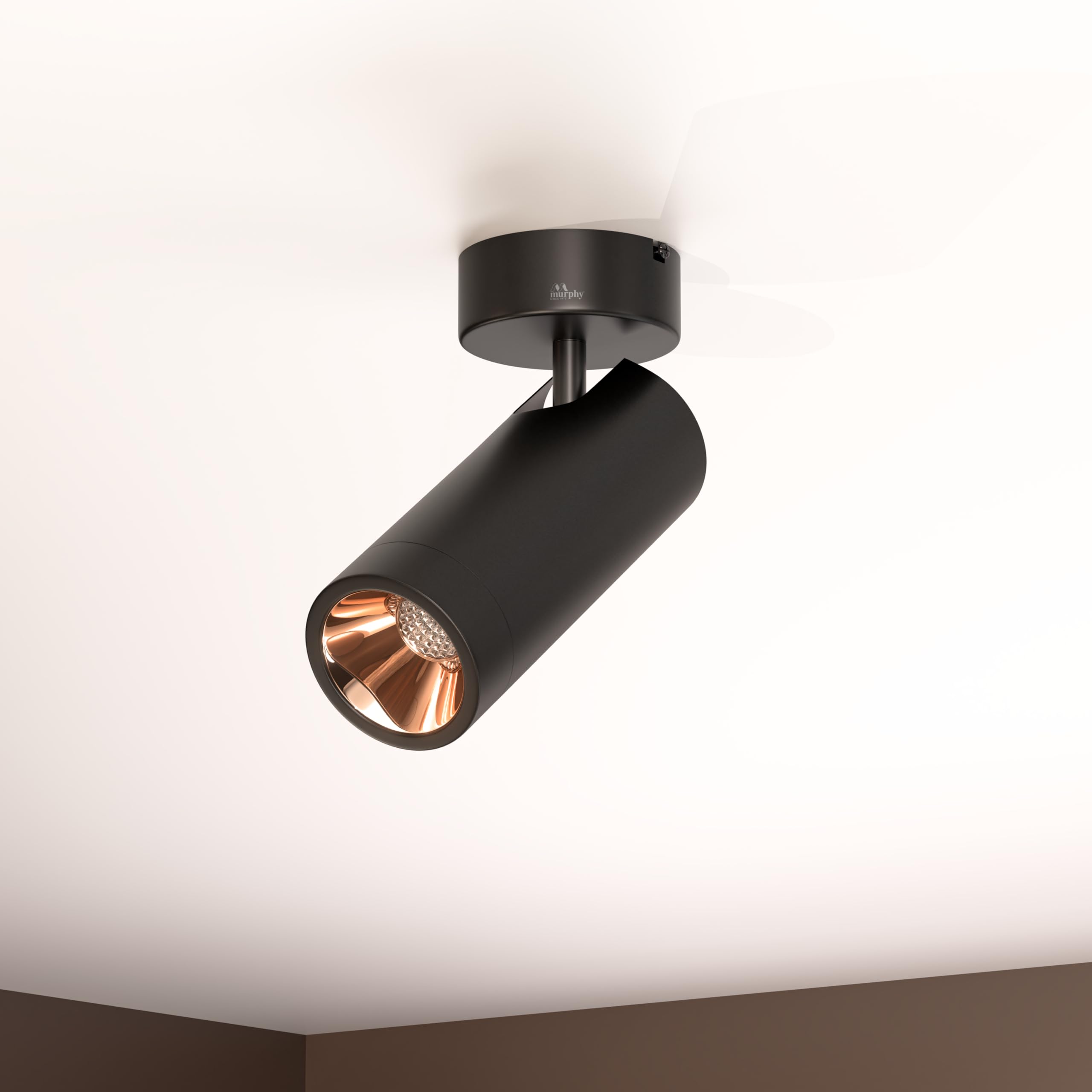 Murphy 12W LED Surface Mount Spot Light for Ceiling (Pack of 1), Warm White, Aluminium Body, Anti-Glare Design, Indoor Use – Black Rose Gold Finish, 2-Year Warranty-image-10