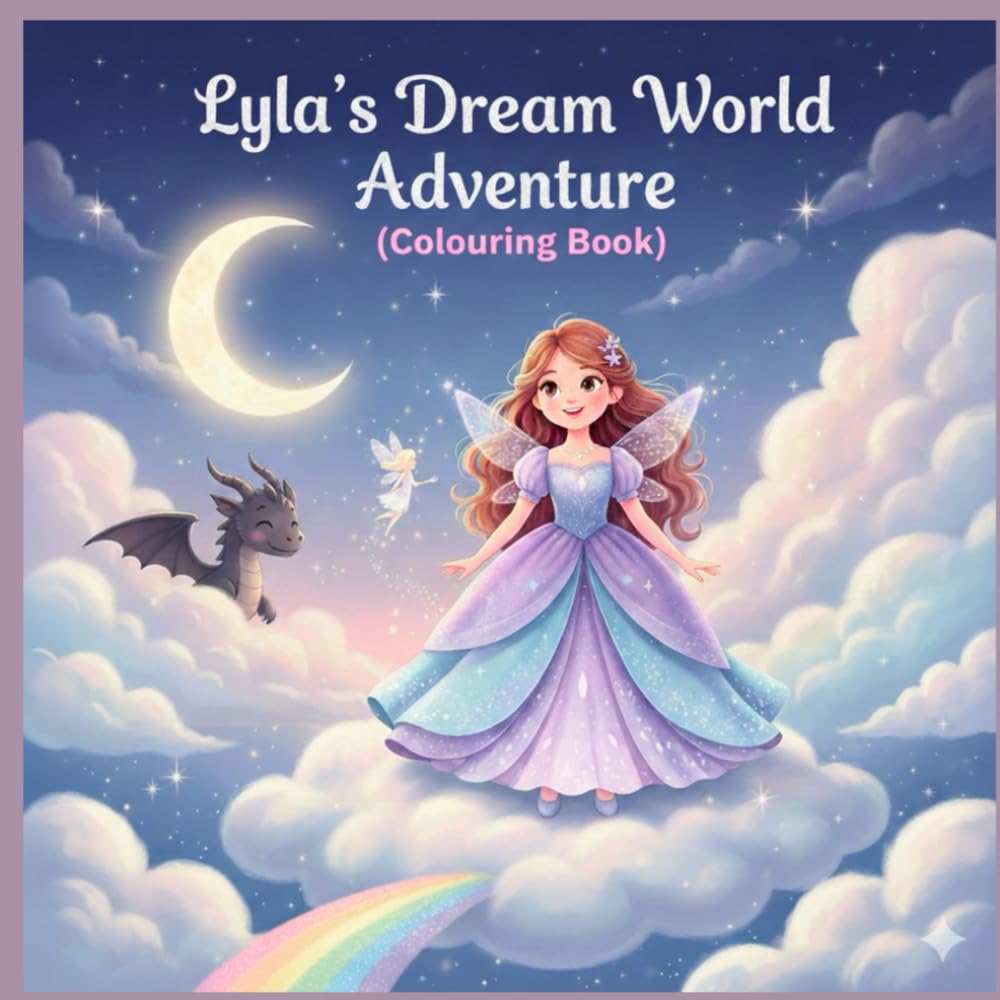 Lyla's dream world adventure: coloring book