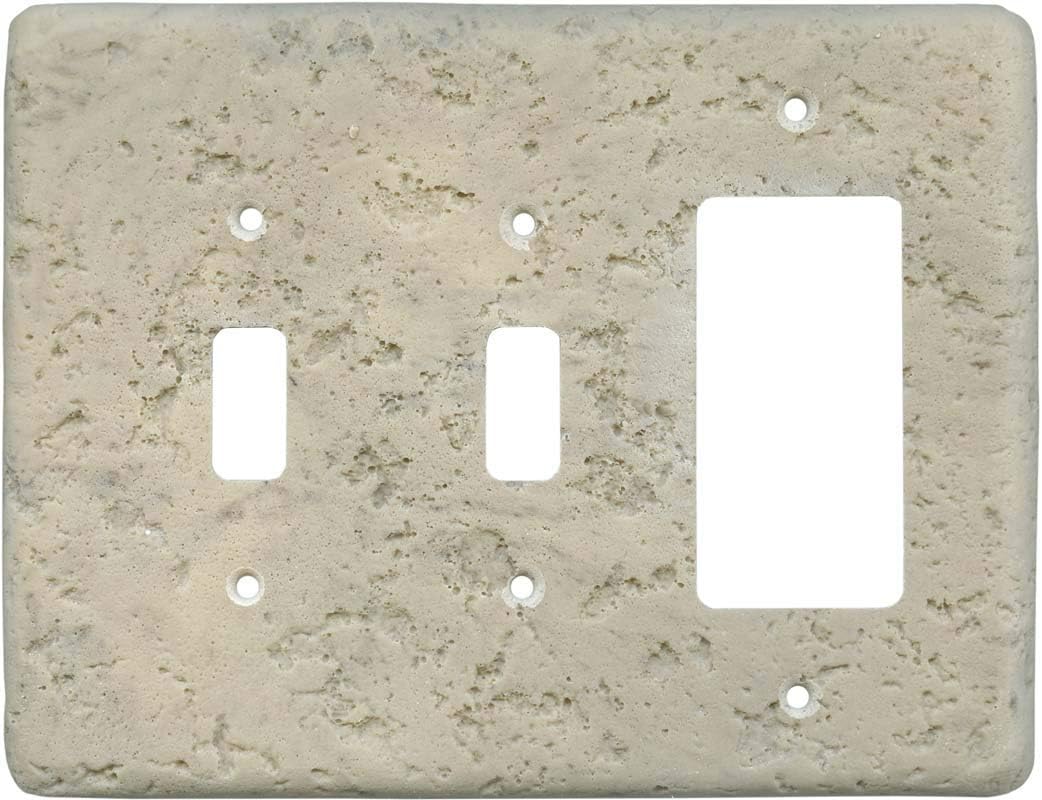 Stonique Wheat SWITCH HITS - 2 Gang Double GFCI Rocker Wallplates