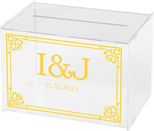 OXYEFEI Caja de ahorro de dinero personalizada, tarro de dinero acrílico transparente, alcancía para adultos