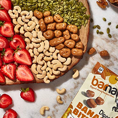 Barnana Organic Peanut Butter Dipped Chewy Banana Bites, 3.5 Ounce Bag