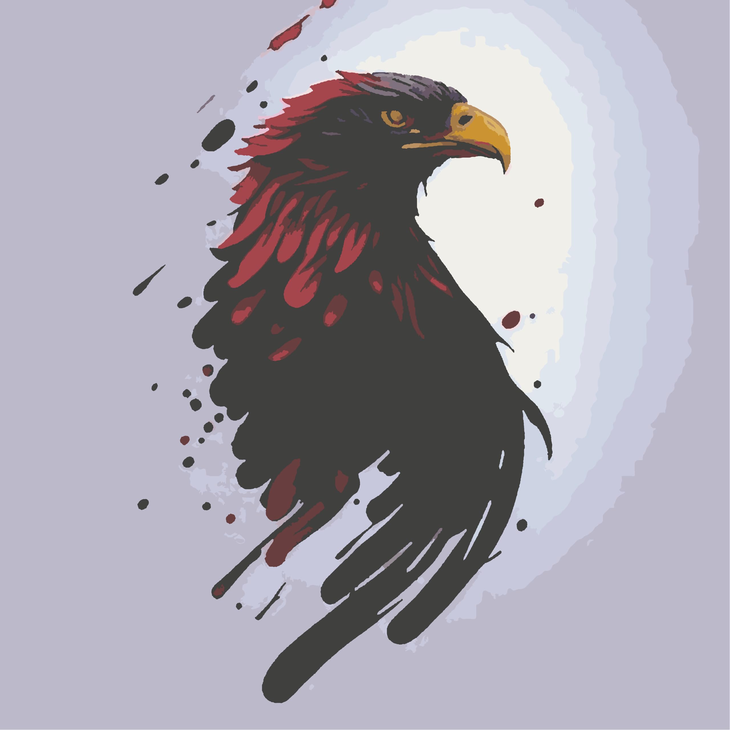 Eazy Arts DIY Eagle Art Paint By Numbers kit Multicolor 55 CM x 55