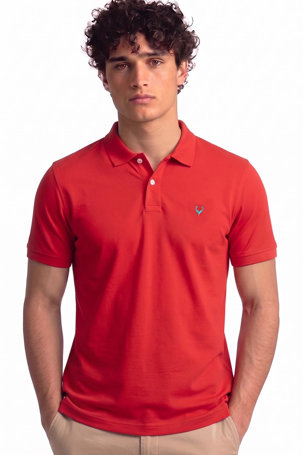 Allen Solly Men’s Polo T‑Shirt | Comfortable Rich Cotton Blend, Band Collar, Regular Fit | Stylish & Premium All Day Wear