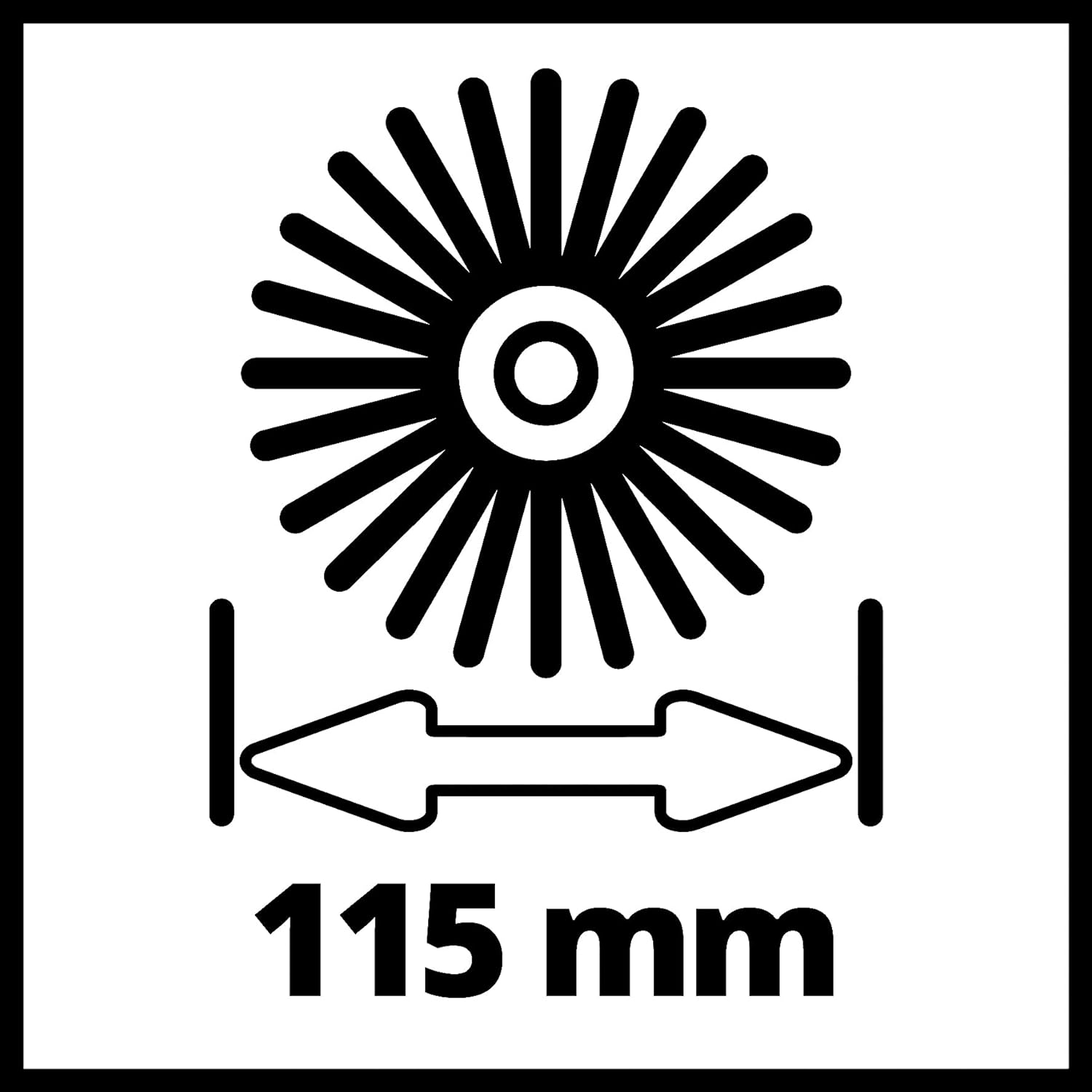 Original Einhell Ultra Stone Side Brushes (Surface Brushes, Suitable for Einhell PICOBELLA Cordless Surface Cleaners, Steel Stone Brushes, Width 215 mm)