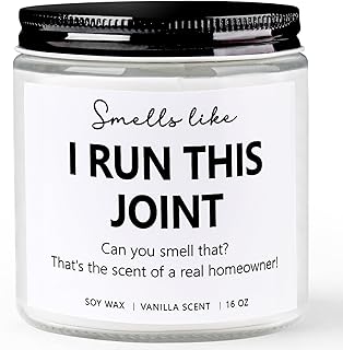 16 oz House Warming Gifts Soy Wax Candle Vanilla Scented Candle Housewarming Gifts for Women Men Couple Friend New Homeowner First Apartment Essentials Home Decoration Party Decor (Clear (New Home))