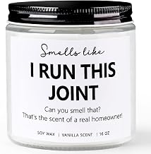 16 oz House Warming Gifts Soy Wax Candle Vanilla Scented Candle Housewarming Gifts for Women Men Couple Friend New Homeowner First Apartment Essentials Home Decoration Party Decor (Clear (New Home))