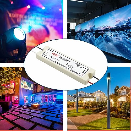 Image of Jinbo 60W 24V LED Driver, Power Supply, IP67 Waterproof, 3Years Warranty, Volts Transformer Adapter, Short Circuit Protection, Energy-Efficient & Reliable, LED Lights, Outdoor Light, UL Listed