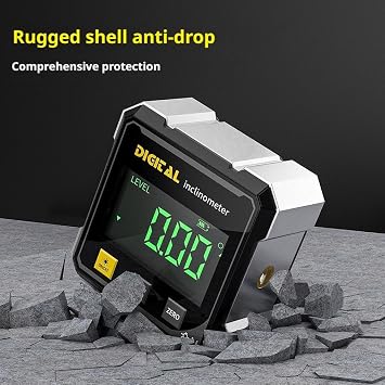 Digital Angle Finder with Electronic Laser, 4-Side Magnetic Angle Gauge, Cube Inclinometer, Table Saw Miter Protractor, Woodworking Measuring Tool, Level Box for Hanging