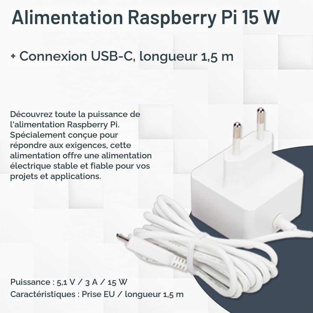 Raspberry Pi 4 Kit de démarrage 8 Go | Carte SD Ultra 64 Go | Bloc d'alimentation USB-C 15 W | Boîtier | Câble Micro HDMI 4K | Kit de dissipateur thermique | Raspberry Pi 4 modèle B 8 Go de RAM
