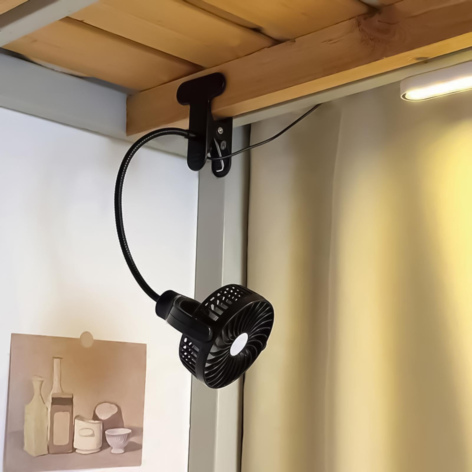 Mini ventilatore a clip – ventilatore portatile USB flessibile a collo di