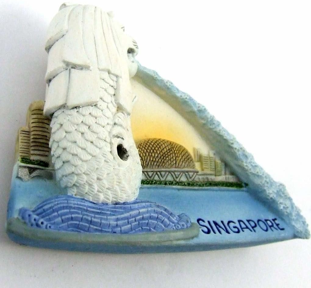Souvenir Merlion Harbour Singapore Lion Resin 3d Fridge Manget