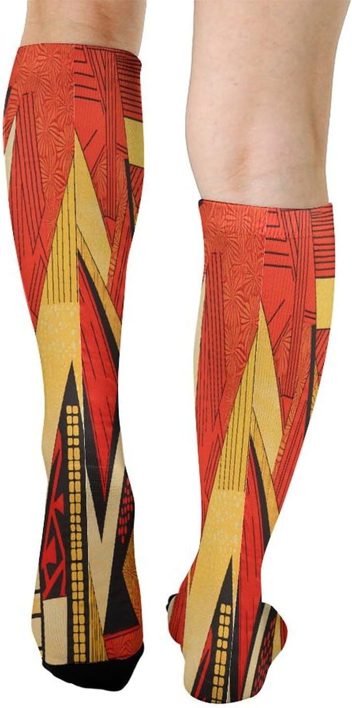 African Style Prints Crew Socks Calf Socks Athletic Crew Sock