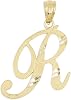 10k Gold Initial Pendant