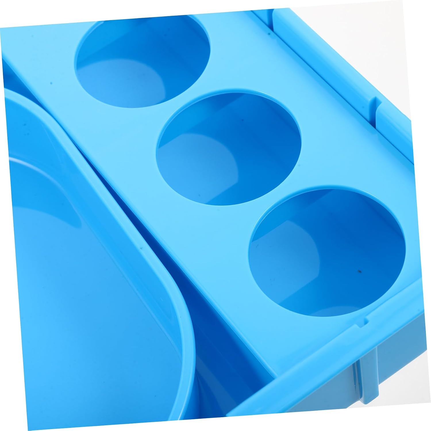 Luxshiny Plastic Pill Dispenser Plate for Safe Transportation and Easy Cleaning, Integrated Segmented Compartment Tablet Organizer for Hospital Use and Mobile Usage in Blue