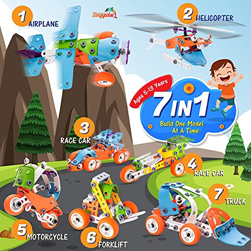 Stem Building Toys For 7-12 Years Old Boys Girls 7-In-1 Models Kids Love To Build And Play 171Pcs Construction Set With Engineering Activity Kit Educational Toys For 6 7 8 9 Fun Birthday Gift #TOP7