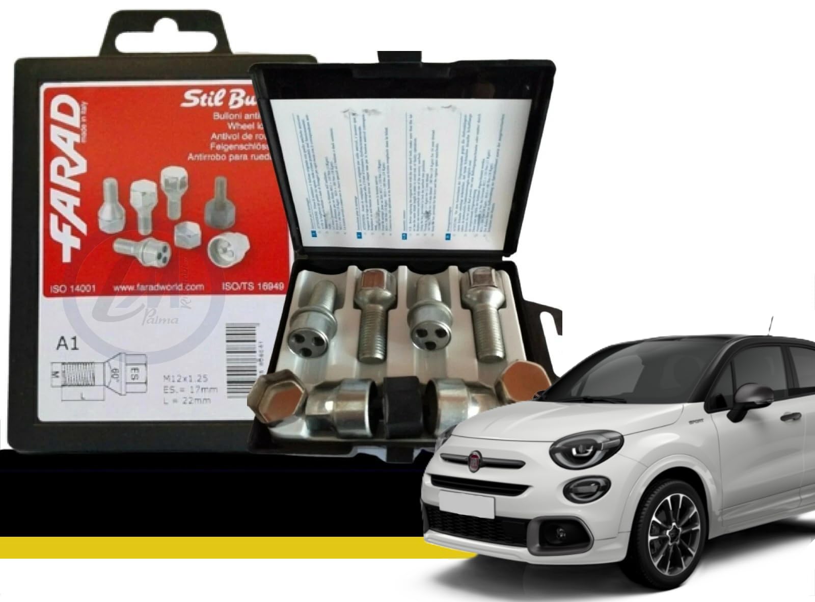 KIT BULLONI ANTIFURTO RUOTE LEGA/ACCIAIO STIL-BULL 1 PER 500X