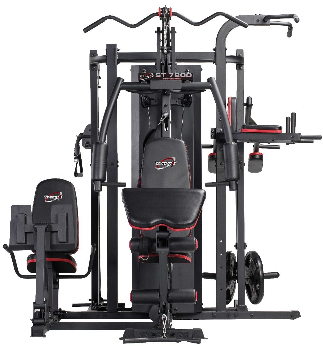 Palestra Multistazione HOME GYM gym ST 7200 Professional con 210 kg pacco pesi e Larry Scott