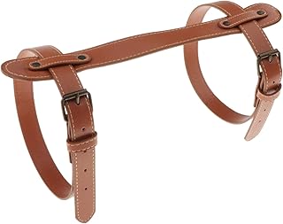 Geardeangloow Correa para manta de picnic para bicicleta, manta de picnic al aire libre, correa de transporte, S, 69 x 32,5 cm, marrón