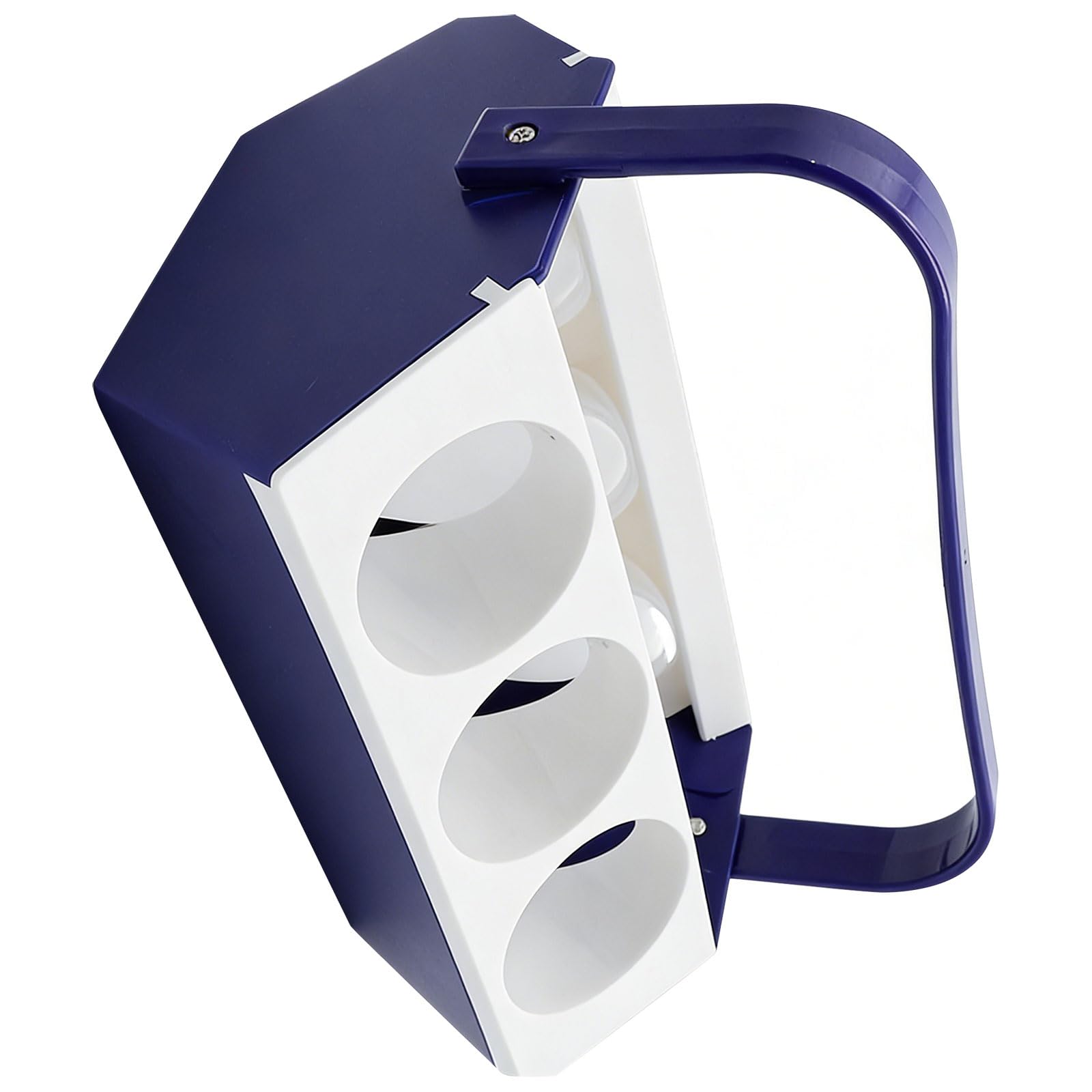 ZEPFJHE 6 Hole Beverage Bottle Container Having Ice Storage Area Portable Carrier for Drinks and Beverages Sturdy Cart