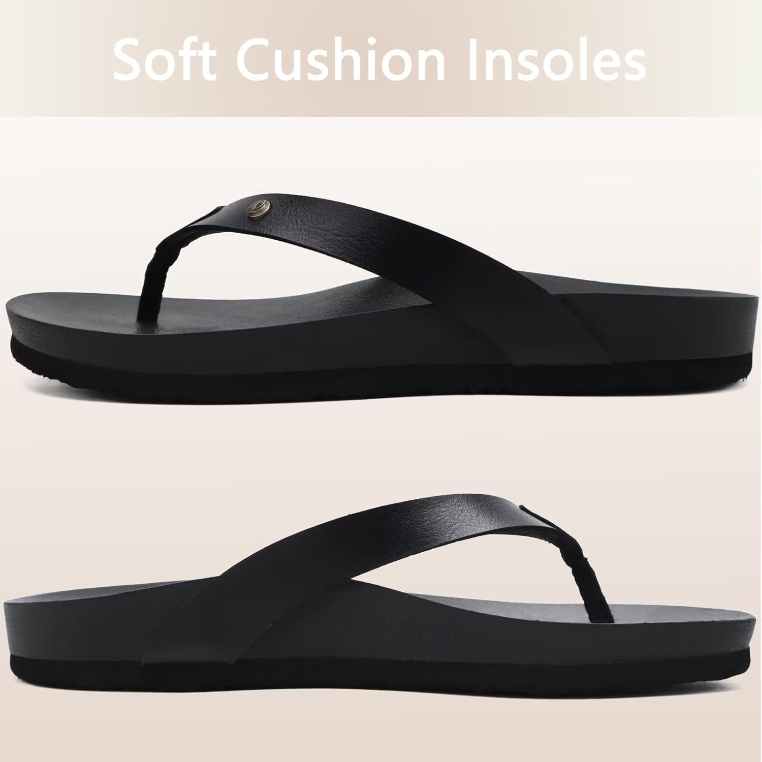 ONCAI Womens Flip Flops For Women Comfortable Strap Yoga Mat Non-Slip Women's Thong Sandal Casual Summer Beach Slippers With Arch Support - Image 5