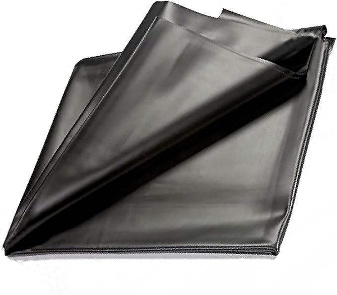 Image ZHIQ Pond Liner for Fish Ponds, Streams Fountains and Water Gardens - 0.2mm HDPE Black Pond Skins Liner