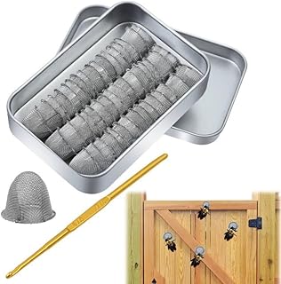 41 pcs Stainless Steel Carpenter Bee Corks, Bee Holes Repair Kit with Install Tool 0.7 Inch Tapered Bee Hole Plug for Porches, 0.7″ W × 0.6″H