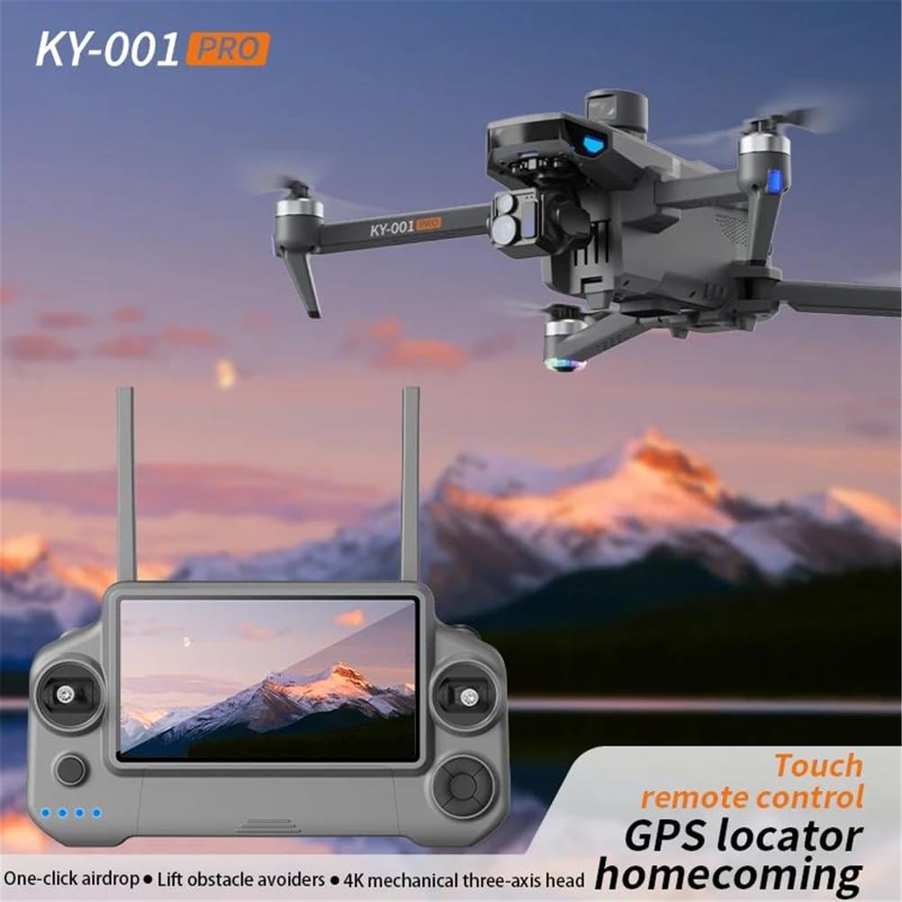 Dual battery,ky001 dron zdalnie sterowany, trójosiowy ptz 4k, profesjonalna fotografia lotnicza, gps, transmisja obrazu cyfrowego, sterowanie ekranem