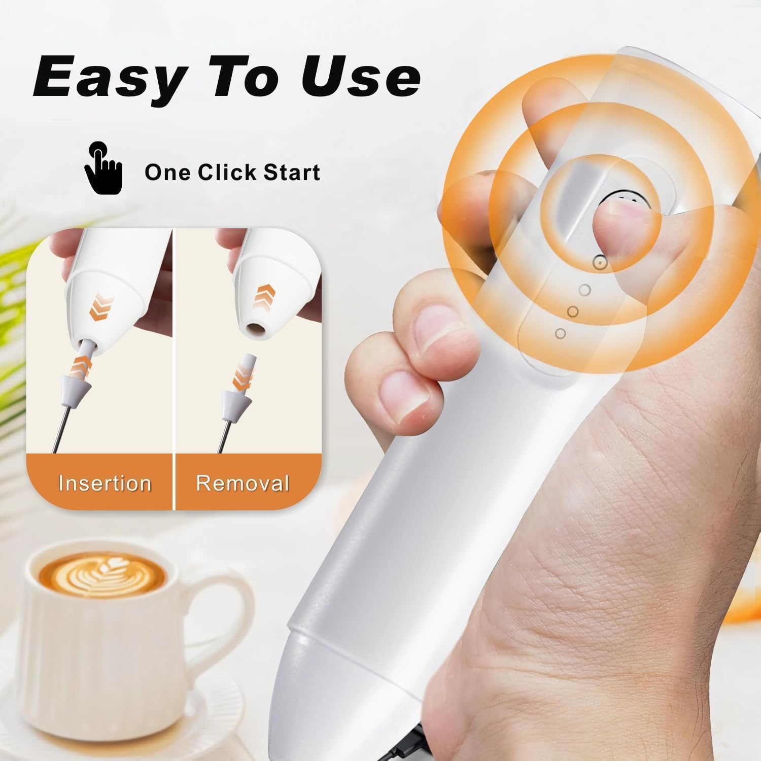 Milk Frother & Coffee Whisker - Cafe Quality at Home -3