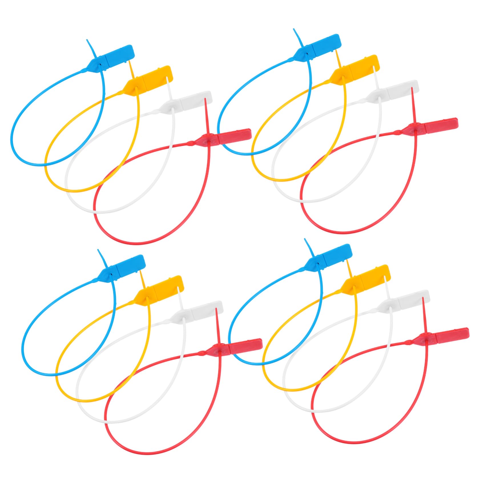 FUNOMOCYA Tamper Proof Tie 48pcs Disposable Self-Locking Seals Plastic Security Seals for Applications Random