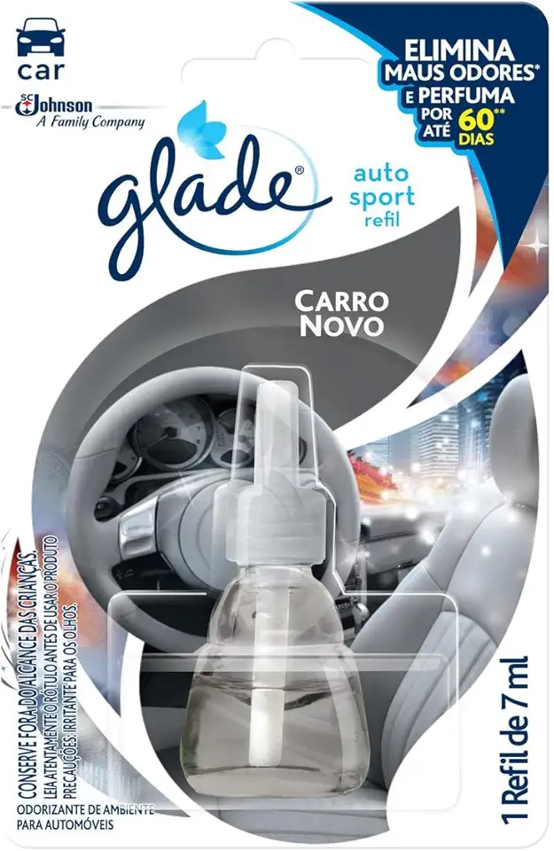 Desodorizador Glade Auto Sport Carro Novo Refil 7ml