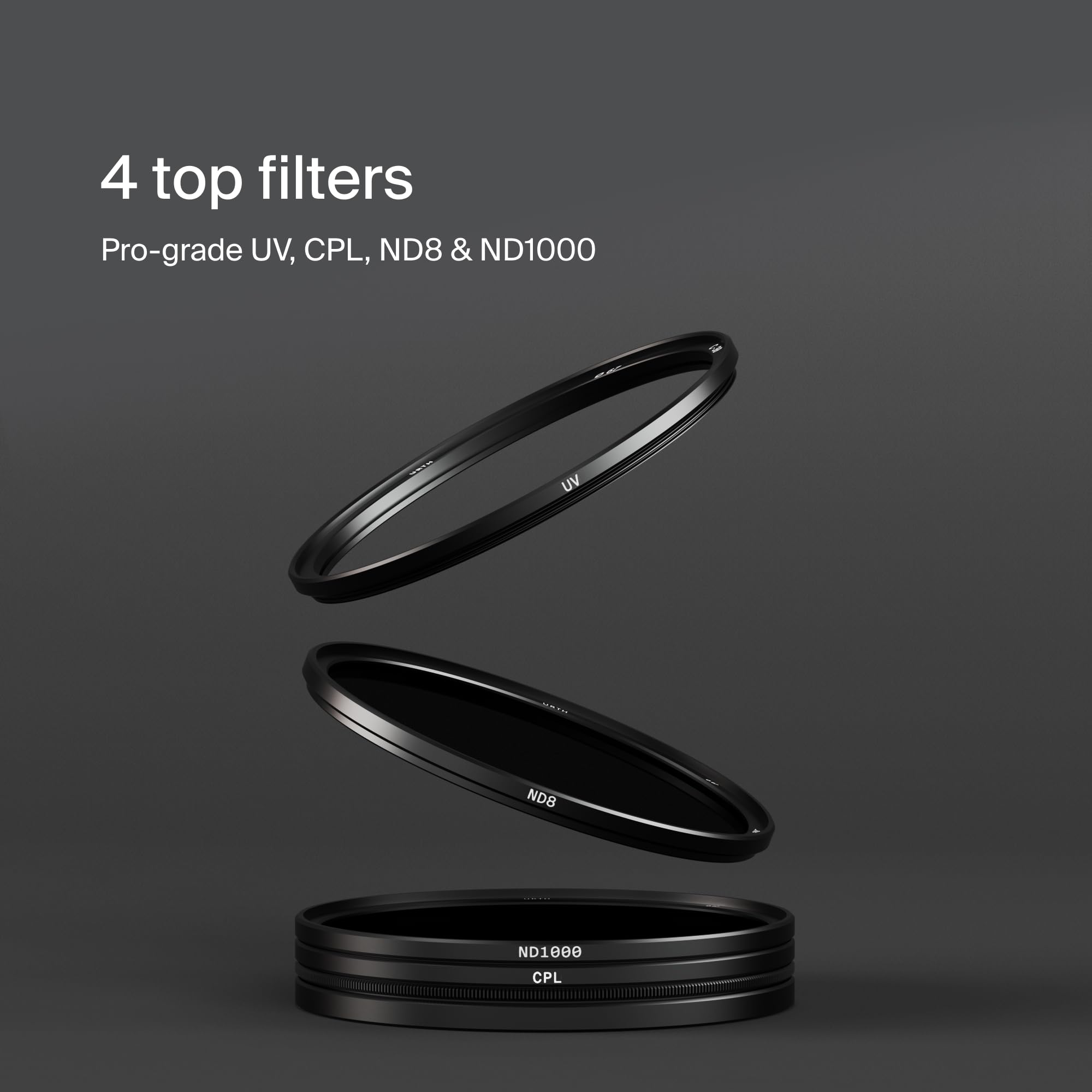 Urth 67 mm Kit Filtri Magnetici UV, CPL, ND8, ND1000 (Plus) per Obiettivo 4-in-1 — Nano Rivestimento, Filtro per Fotocamera in Vetro Ottico HD Con 2 Tappi