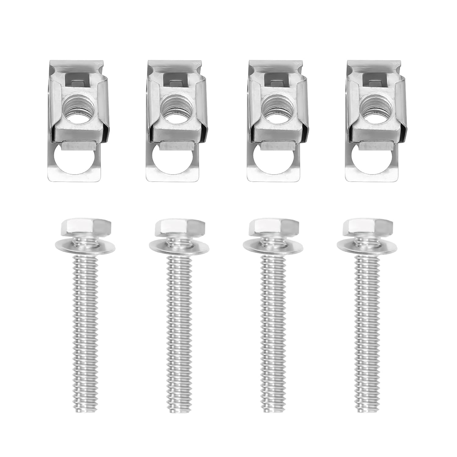 6036734AA 4 pcs Exhaust Manifold Flange Bolts U Nuts Hardware Kit Fits for Dodge Dakota 2004-2010 Fits for Ram 1500 2011-2024 for Jeep Wrangler 2007-2012