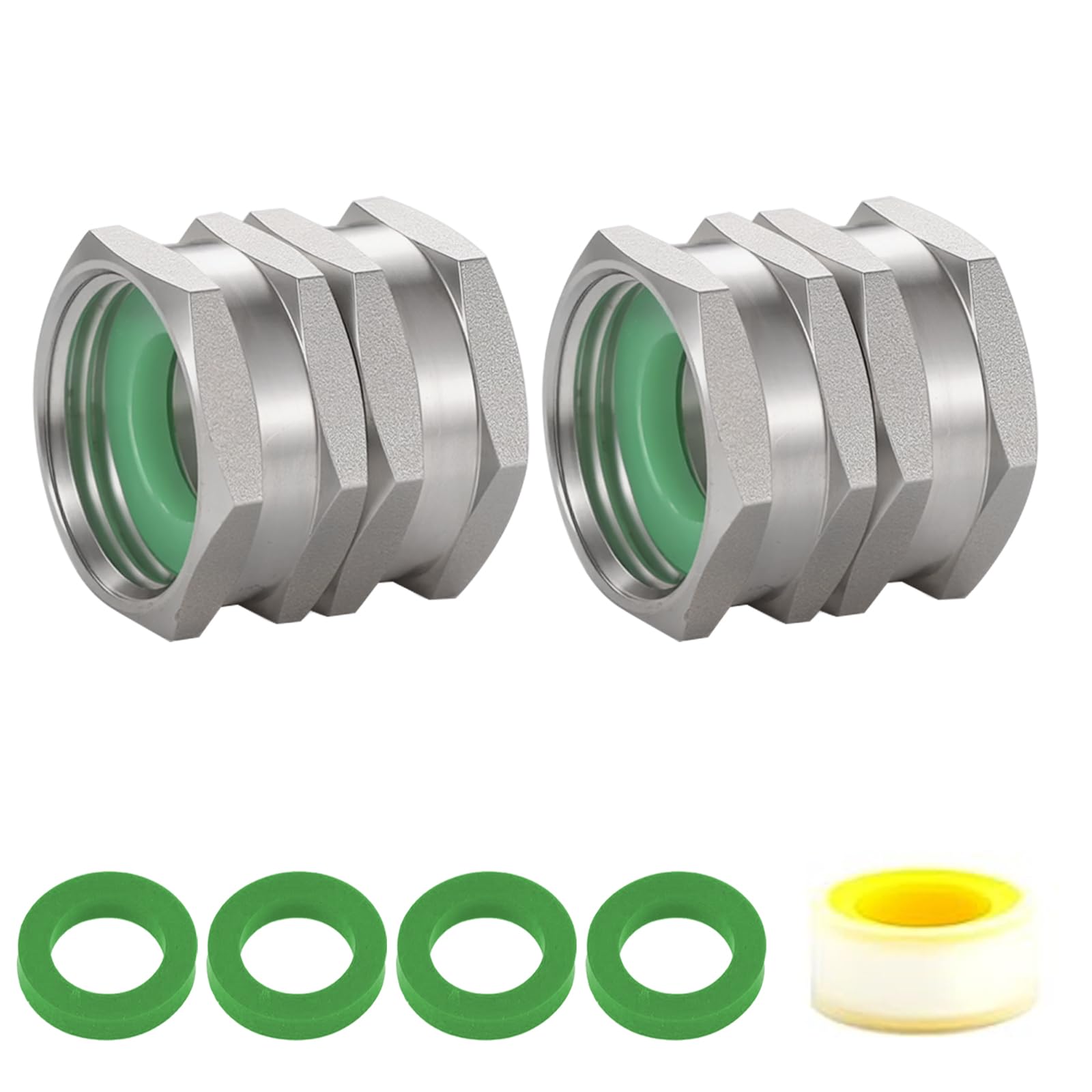 Adaptateur tuyau d'arrosage femelle femelle acier inoxydable raccord connecteur pivotant 3/4