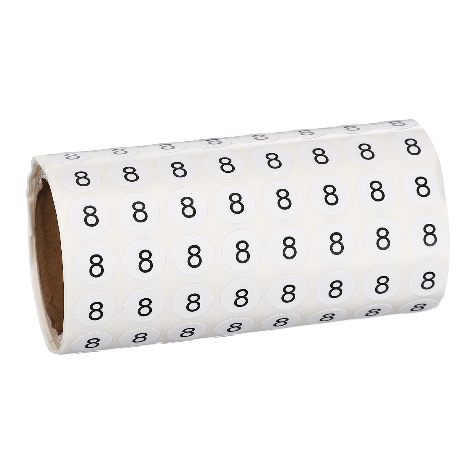PATIKIL 1000pcs 0.4" Number Stickers, Mini Number 8 Sticker Numbers Labels Round Small Vinyl Self Adhesive Label Circle Decals 1 Roll Dots for Photo Album Poster Organize Inventory, Black